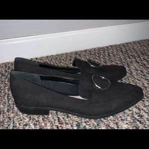 BarIII Involve 8.5M Black MicroSuede Oxfordloafers